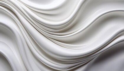 Wall Mural - liquid cream texture abstract wavy background close up of a delicate soft flowing effect on the surface of a cosmetic product