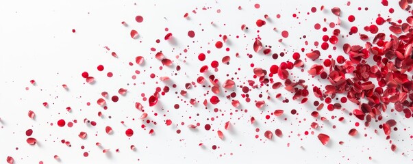 Wall Mural - Vibrant Paint Splatters on White Background for Creative Projects Generative AI