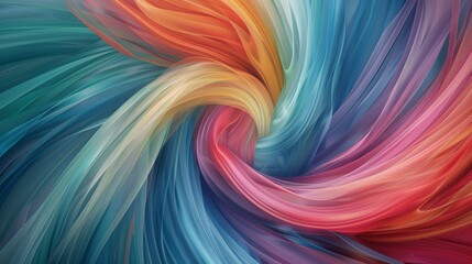 Wall Mural - Vibrant Multicolored Swirl Background for Creative Projects Generative AI