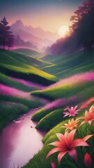 Wall Mural - river in the mountains