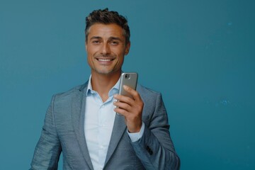 Poster - Homme avec smartphone