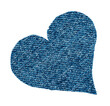 © Graphic Resources - heart shaped blue jeans denim texture, clothing textile fabric material, isolated on a transparent background
