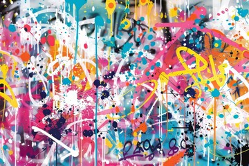 Wall Mural - vibrant urban graffiti art background for modern designs generative ai