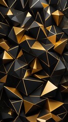 Poster - abstract background gold and black concept 