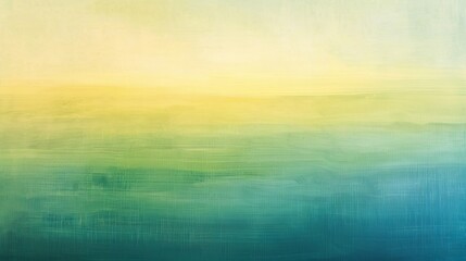 Tranquil Harmony Abstract Gradient of Yellow Green and Blue Hues with Subtle Texture for Peaceful Serenity Minimalist Artistic Stock Image