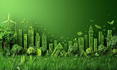 environment ecology ecology green background illustration sustainability nature, climate conservation, renewable environmental pollution