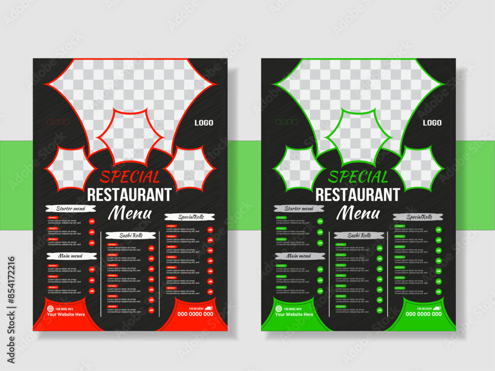 Vektor Special restaurant menu Design Template. Vintage food menu flyer ...