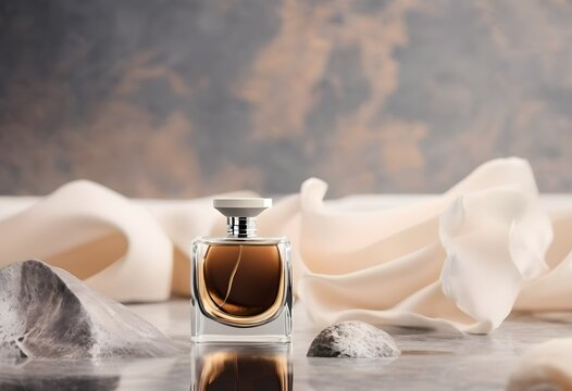 A perfume bottle on the table