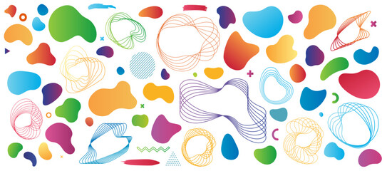 Wall Mural - set of abstract modern graphic elements