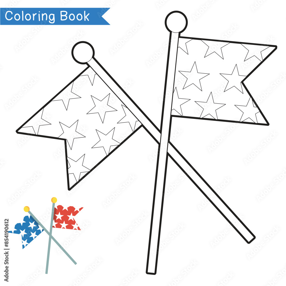 Independence Day USA coloring page. Coloring activity for children ...