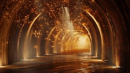 Wall Mural - 3d rendering. 3d rendering. stock. a spotlight on stage. a night scene.