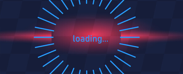 Wall Mural - Loading bar concept. Progress data for upload or download. Techmology concept. Vector art.Vector art.