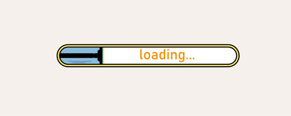 Wall Mural - Loading bar concept. Progress data for upload or download. Techmology concept. Vector art.Vector art.