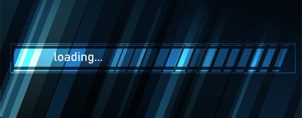 Wall Mural - Loading bar concept. Progress data for upload or download. Techmology concept. Vector art.Vector art.