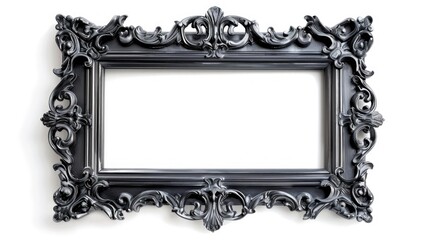 Poster - Antique gray frame isolated on white with clipping path