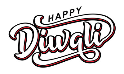 Wall Mural - Happy Diwali text vector, Happy Diwali text design, Happy Diwali cursive font design, Diwali Festival vector, Deepavali design