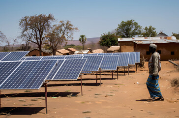 sustainable development africa : african village embraces solar energy for sustainable development, 