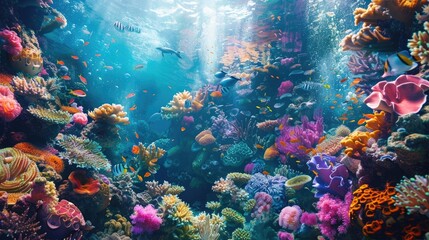 Wall Mural - Underwater Wonderland: Discovering the Wonders and Mysteries of Ocean Life