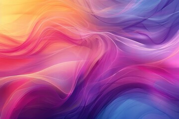 Wall Mural - A colorful, abstract painting with a pink and blue swirl. The colors are vibrant and the brushstrokes are bold