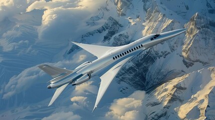 Wall Mural - Supersonic Jets: Develop commercial supersonic passenger jets.