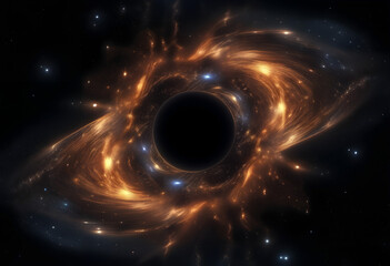 Wall Mural - A Black Hole In The Center Of A Galaxy.