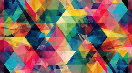 Wall Mural - Colorful geometric design pattern