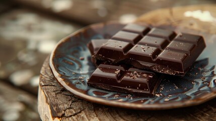 Poster - Chocolate placed on a plate