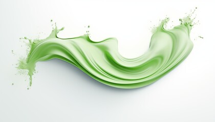 Wall Mural - abstract background with green color waves