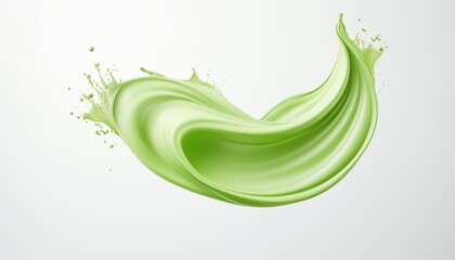 Wall Mural - abstract background with green color waves