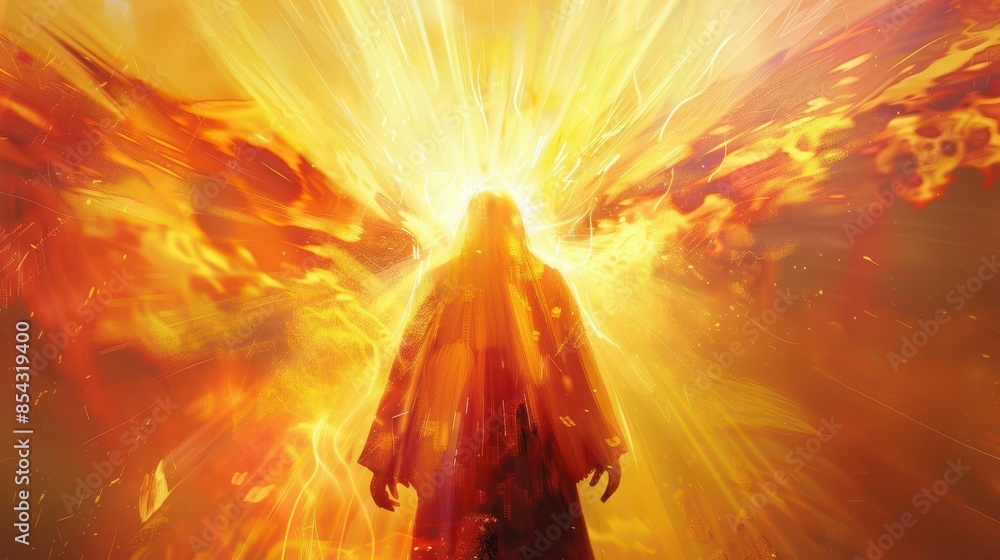pentecost sunday holy spirit descending as tongues of fire digital ...