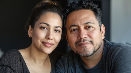 Wall Mural - Latino woman and man, waist up, clear facial features ::5 dental office, bracket, super careful lighting, people working, professional photography Canon EOS DSLR 5D Mark IV, aperture f/5