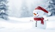 © Rahmat  - snowman on the snow background
