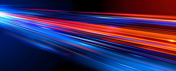 Wall Mural - abstract illustration depicting high-speed light trails in 3d, creating a dynamic and futuristic bac