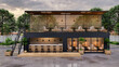 © yurry - 3D Render Illustration 40ft Shipping Container Cafe