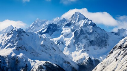 Wall Mural - Panoramic view of the Mont Blanc massif, Chamonix, France