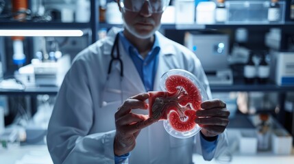 Wall Mural - Scientists experiment with creating artificial kidneys, the concept of creating artificial organs for humans.