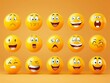 © Otseira - Vector illustration. A set of emoticons. A package of emoji icons. Funny yellow faces. Emoji Day