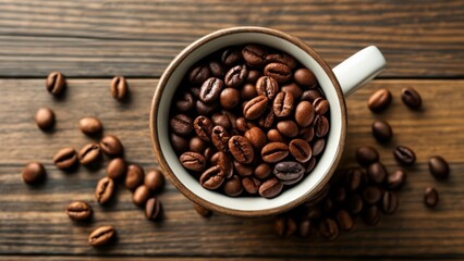 Wall Mural -  Coffee beans ready to brew a fresh pot