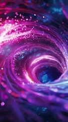Wall Mural - Purple and blue spiral with lot of sparkles