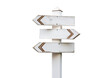 © Hanoi .s - white wooden direction arrow sign isolated on white