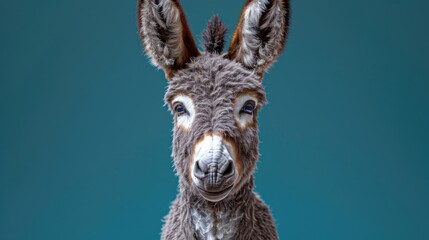 Sticker - portrait of a donkey 