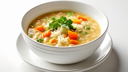 Poster -  Delicious bowl of vegetable soup ready to warm your soul