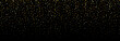 © vika_k - Golden falling confetti pattern on black background. Repeating gold glitter pattern. Yellow and golden dots wallpaper. Celebration Christmas, New Year or birthday party decoration. Vector backdrop