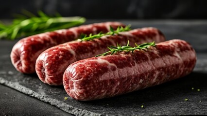 Canvas Print -  Deliciously marbled meat ready for the grill