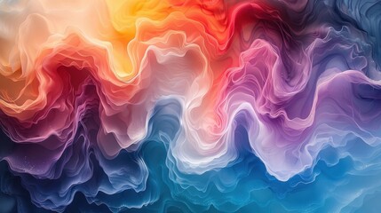 Wall Mural - a vibrant swirl of colors blending softly into each other, creating an ethereal and dreamy abstract 