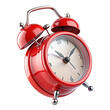 © shital - falling red alarm clock isolated on white