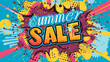 © Daniel - abstract pop comic colour background summer sale  text