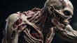 © keystoker - A close-up image of a zombies shoulder with exposed flesh and bones, highlighting the decaying nature of the undead, halloween mood