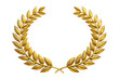 © Rushi - golden leaf laurel wreath isolated on transparent background