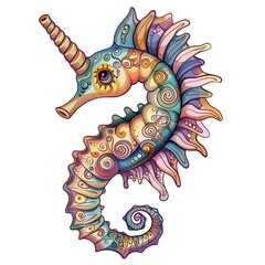 Wall Mural - Seahorse Boho-Chic fashion